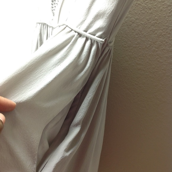 Jack Wills Gray Silk Embellished Sleeveless Dress - Picture 4 of 8